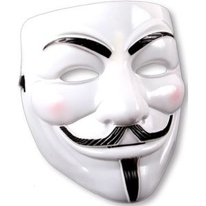 Wit V for Vendetta verkleed masker