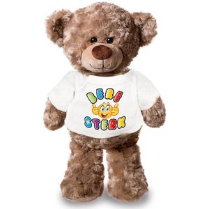 Beterschap teddybeer voor kind - beresterk - 24 cm - beterschap/cadeau knuffelbeer