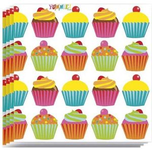 20x Cupcake dessert thema servetten 33 x 33 cm