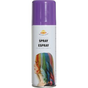 Carnaval verkleed haar verf/spray - paars - spuitbus - 125 ml