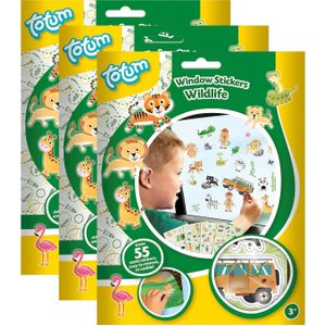 Auto raamstickers - 165x - jungle/wildlife thema - voor kinderen