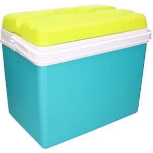 Promotion koelbox - 35 liter - kunststof - blauw - 48 x 30 x 40 cm