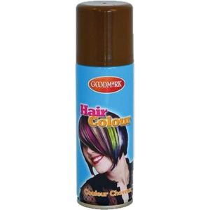 Carnaval verkleed haar verf/spray bruin 125 ml