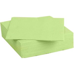 Diner/feest servetten - 30x - lime groen - 38 x 38 cm - papier - 3-laags