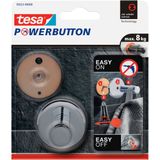 1x Tesa Powerbutton chroom ronde haken large klusbenodigdheden