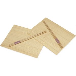 Kinvara Sushi placemats en eetstokjes voor 4 personen beige