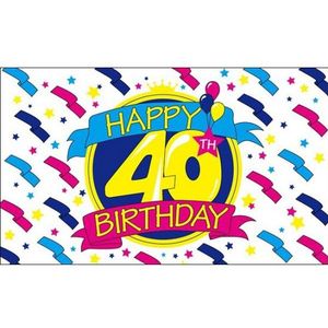 Happy Birthday vlag 40 jaar