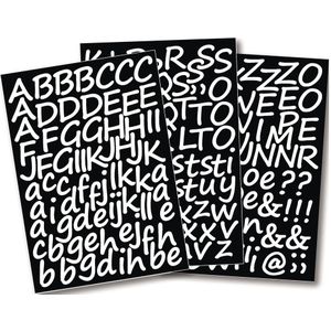 2x Setjes alfabet plakletter stickers ongeveer 3 cm