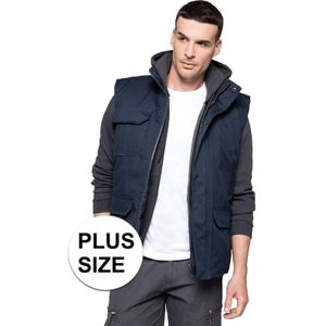 Grote maten outdoor/werk winter bodywamer navy voor heren