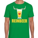 Foute Kerst t-shirt Reinbeer groen voor heren