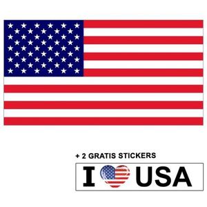 Amerikaanse vlag  2 gratis stickers