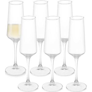 Vivalto Champagneglazen ConicalÂ - 6x stuks - prosecco/cava glazen - 250Â ml