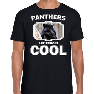 Dieren zwarte panter t-shirt zwart heren - panthers are cool shirt