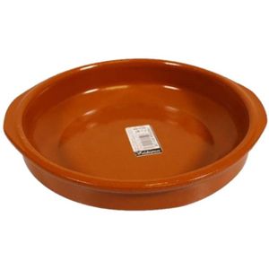 Concorde Tapas ovenschaal/serveerschaal - rond - terracotta aardewerk -  D20 x H4 cm