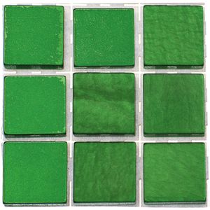 504x stuks mozaieken maken steentjes/tegels kleur groen 10 x 10 x 2 mm