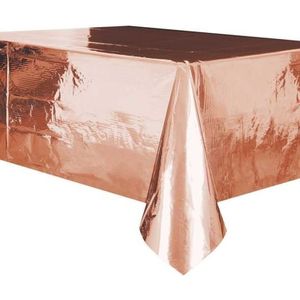 Rose gouden tafelkleed/tafellaken 137 x 274 cm folie
