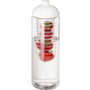 Witte drinkfles/waterfles met fruit infuser 850 ml