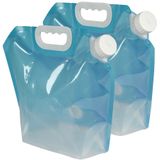 Opvouwbare waterzak - 2x - 5 liter - met kraan - kamperen / survival