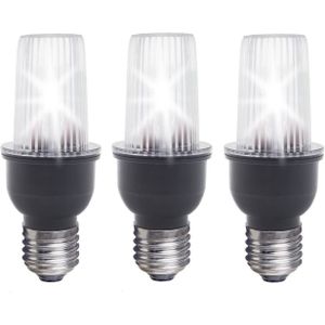 Set van 3x stuks stroboscoop lampen discolampen LED met E27 fitting 230V