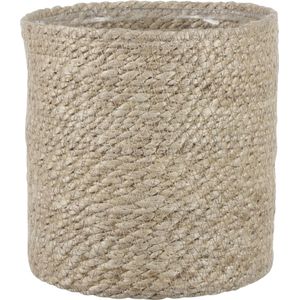 Mica Decorations Plantenpot - rotan - bruin - plantenmand - 18x18cm