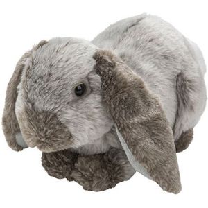 Pluche Hangoor Konijn Grijs Knuffel van 28 cm - Dieren Speelgoed Knuffels Cadeau