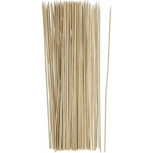 100x Bamboe houten sate prikkers/spiezen  - bbq sticks - 35 cm