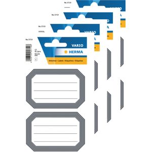 Keuken/voorraadkast stickers/etiketten - 60x - grijs/wit
