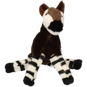 Pluche Bruine Okapi Knuffel 18 cm - Afrikaanse Zoogdieren Knuffels - Speelgoed Voor Kinderen