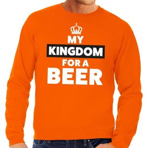 Oranje My Kingdom for a beer sweater voor heren