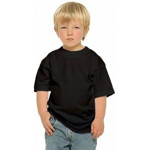 Set van 2x stuks zwarte kinder t-shirts 100% katoen, maat: 134-140 (M)