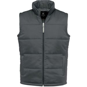 Donkergrijze bodywarmer voor heren