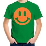 Verkleed T-shirt voor jongens - Smile Emoticon - groen - carnaval - feestkleding voor kinderen