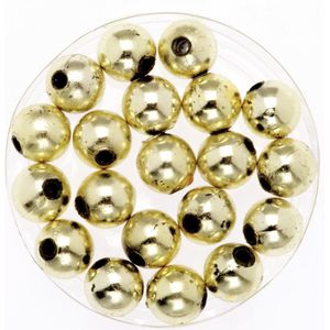 240x stuks sieraden maken glans deco kralen in het goud van 10 mm