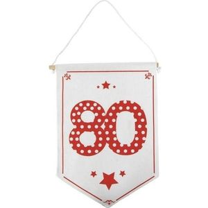 Decoratie vlaggetje/vaantje 80 jaar