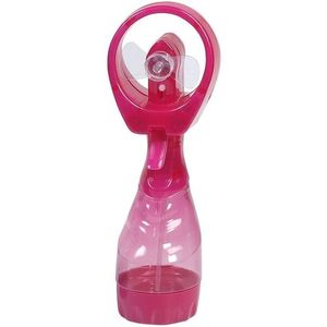 4x Waterspray ventilatoren roze 28 cm - Zomer ventilator met waterverstuiver voor extra verkoeling