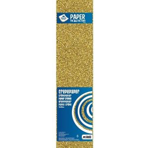 Crepe alu papier glitter goud 150 x 50 cm knutsel materiaal