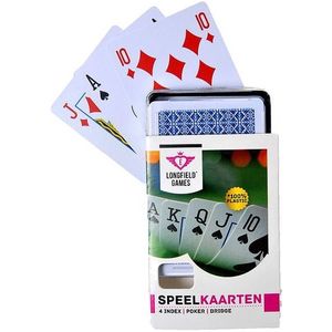 Longfield Games 100% Plastic Speelkaarten - Poker/Bridge - 54 Kaarten per Pakje