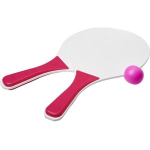 Roze/witte beachball set buitenspeelgoed
