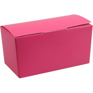 Cadeaudoosje/bonbondoosje - 12 x 6 cm - Bruiloft bedankje - 25x stuks - fuchsia/roze - 250 gram