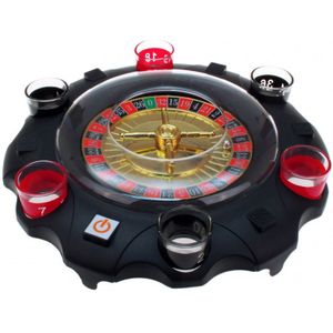 Roulette drankspel - kunststof - elektrisch wiel - shots - casino spel