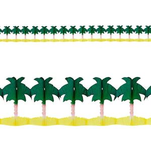 Set van 2x stuks hawaii palmbomen slingers 4 meter van papier