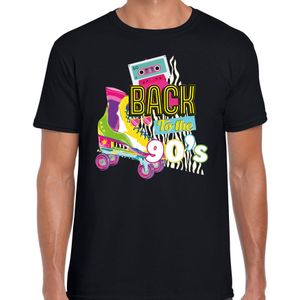 Verkleed T-shirt voor heren - back to the 90s - zwart - jaren 90 - foute party - carnaval
