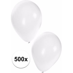 Witte ballonnen 500 stuks