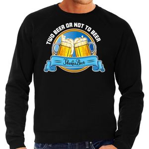 Apres ski sweater voor heren - two beer or not to beer - zwart - wintersport - bier