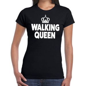 Wandel t-shirt Walking Queen zwart dames