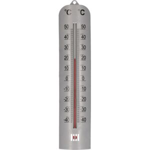 Lifetime Garden Zon/Schaduw Thermometer Zilver Voor Buiten 27 cm Kunststof - Weermeters