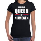 I am the Queen of Nijmegen Koningsdag t-shirt zwart voor dames