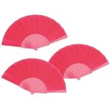 20 stuks Spaanse Handwaaiers fuchsia 23 cm