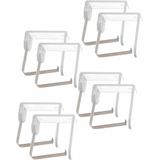 16x Tafelkleed klemmen transparant 4,5 x 4,5 cm kunststof