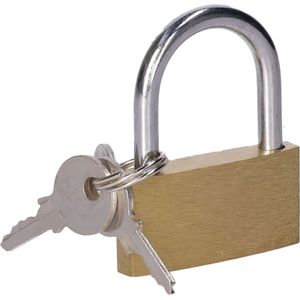 CM Hangslot met sleutel - 40 mm beugel - 3 sleutels - 4x3.5x0.5 cm - sloten